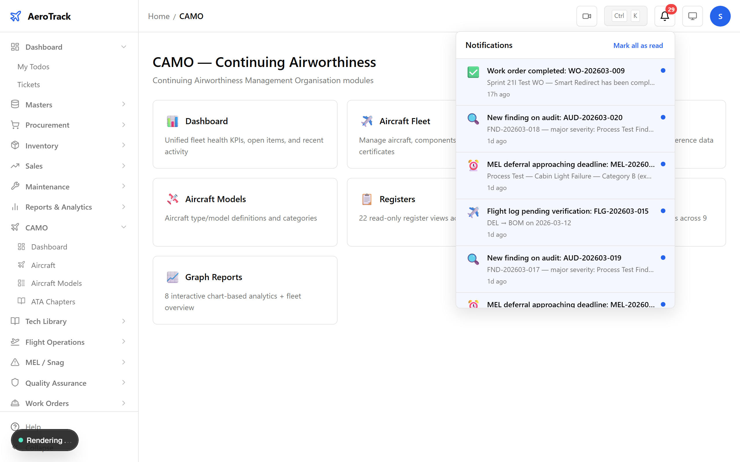 Notification: goods receipt inspected and ready