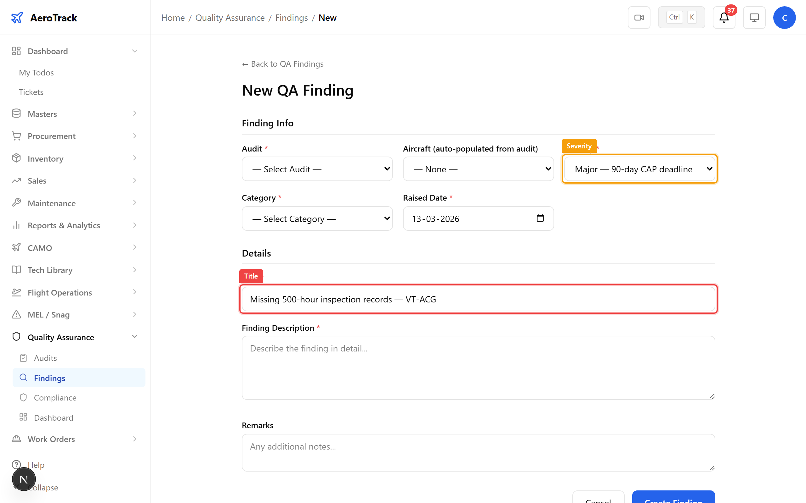 Finding form with all fields filled